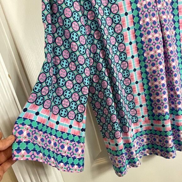 Southern Tide Women Sz XL Blue Purple Blouse Coastal Summer Casual Tunic Top H3 - Picture 9 of 12